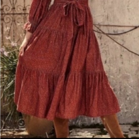 DÔEN Mountain Dress in Burgundy California Wildflower - Picture 3 of 11